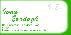 ivan eordogh business card